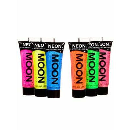 Neon UV Glitter Face And Body Gels