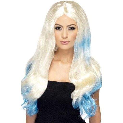 Dip Dye Blonde Wigs With Middle Parting