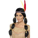 Ladies Black Indian Wig With Pigtails
