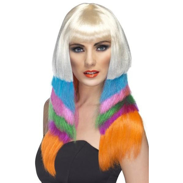 Neon Scarlet Layered Female Wigs