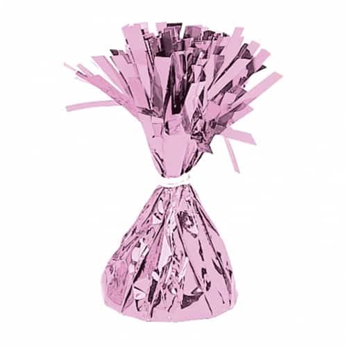 Pink Fringed Foil Balloon Weights