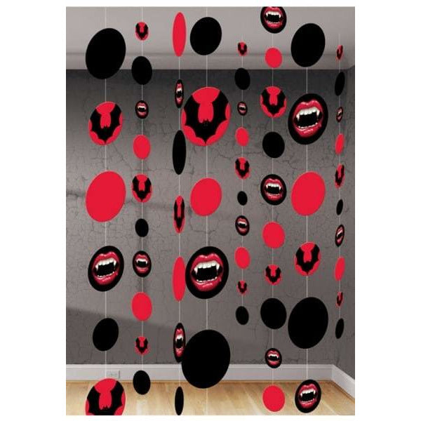 Vampire Paper String Decorations x8
