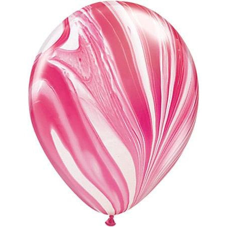 Red And White Superagate Latex Balloons x25