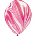 Red And White Superagate Latex Balloons x25