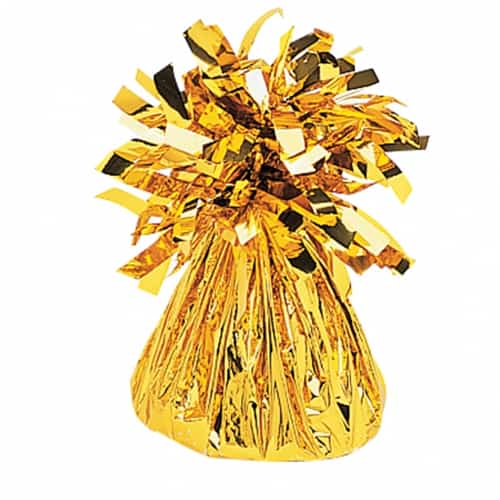 Gold Fringed Foil Balloon Weights