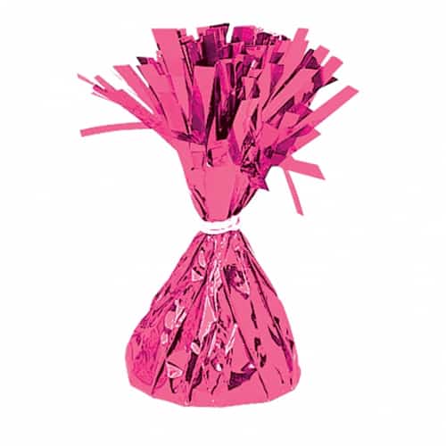 Magenta Fringed Foil Balloon Weights