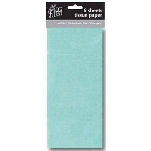 Light Blue Tissue Paper x6 Sheets