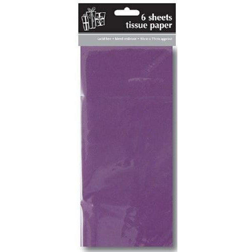 Purple Tissue Paper x6 Sheets