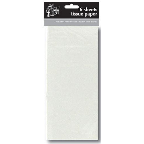 White Tissue Paper x6 Sheets