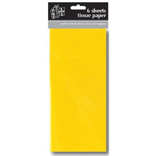 Yellow Tissue Paper x6 Sheets