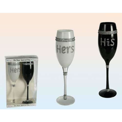 His And Hers Champagne Glasses