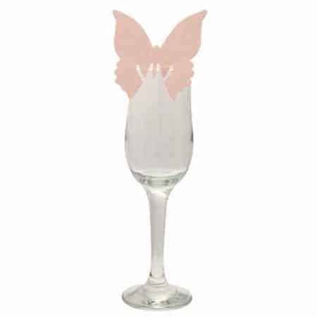 Light Pink Butterfly Place Cards x10