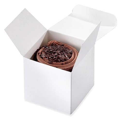 White Cup Cake Boxes x8