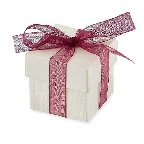 Ivory Favour Box And Lid x10