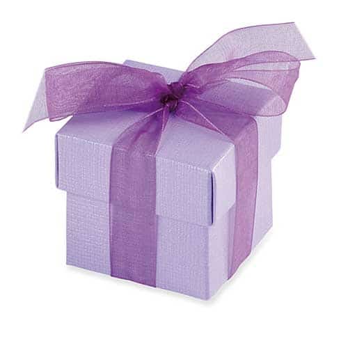 Lilac Favour Box And Lid x10