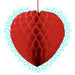 Red Heart Honeycomb Decoration