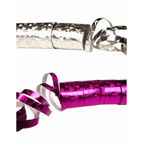 Silver And Pink Laser Streamers x2