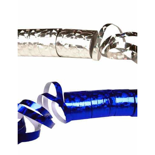 Silver And Blue Laser Streamers x2