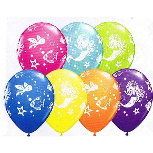 Merry Mermaid And Friends Latex Balloons x25