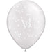 Pearl White Butterflies A Round Latex Balloons x25