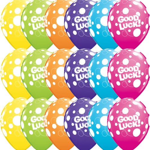 Good Luck Dots Assorted Latex Balloons x25