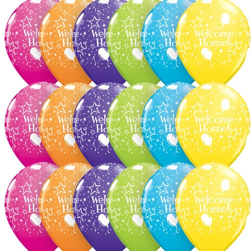 Welcome Home Stars A Round Assorted Latex Balloons x25