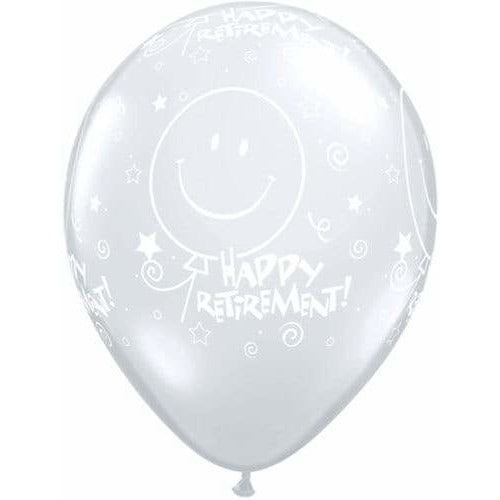 Retirement Smile Face A Round Latex Balloons x25