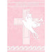 Dove Cross Pink Invitations x8