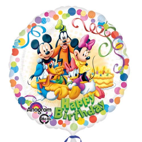 Happy Birthday Mickey Mouse And Friends party Foil Balloon