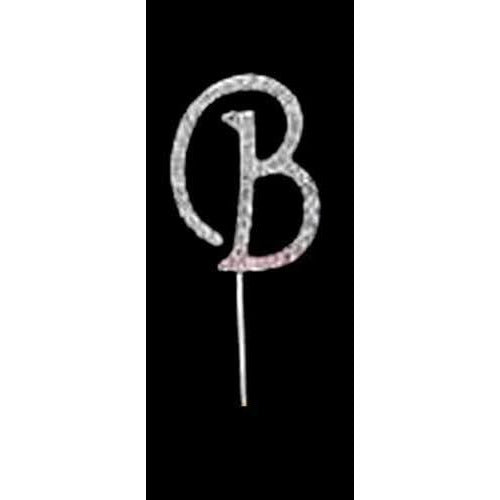 Letter B Diamante Cake Picks