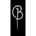 Letter B Diamante Cake Picks
