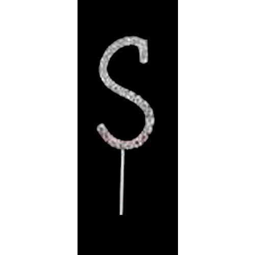 Letter S Diamante Cake Picks