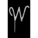 Letter W Diamante Cake Picks