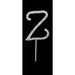 Letter Z Diamante Cake Picks