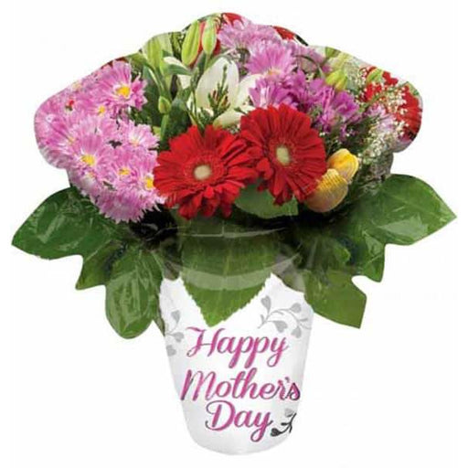Happy Mothers Day Flower Vase Supershape Balloon