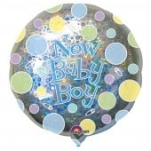 New Baby Boy Dots Jumbo Balloon