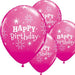 Happy Birthday Wild Berry Sparkle Latex Balloons 6ct