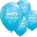 Happy Birthday Robins Egg Blue Sparkle Latex Balloons 6ct