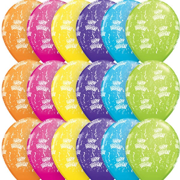 Happy Birthday Around Latex Balloond 6ct
