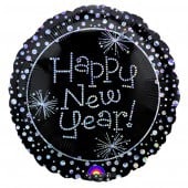 Happy New Year Sparkles Foil Balloons