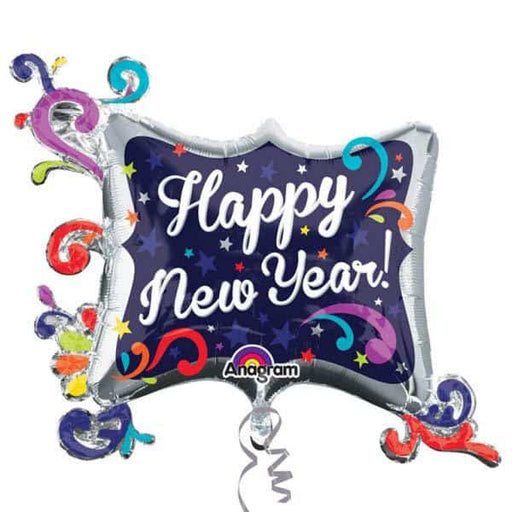 New Year Swirl Supershape Balloon