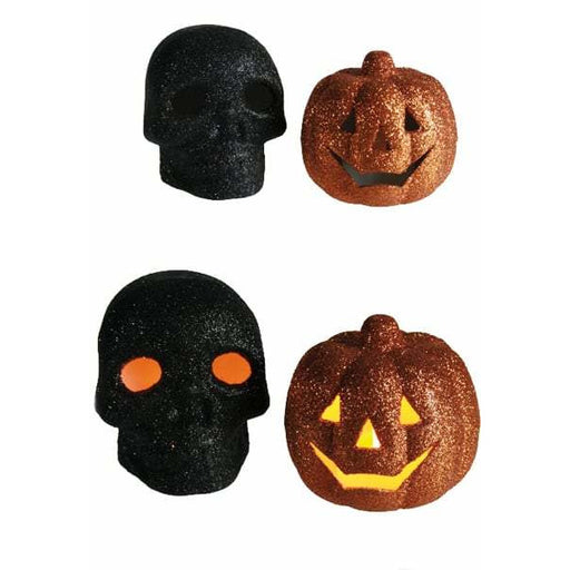 Flickering Skull And Pumpkins 1pk