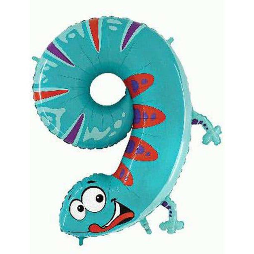 Number 9 Gecko Zooloon Balloons