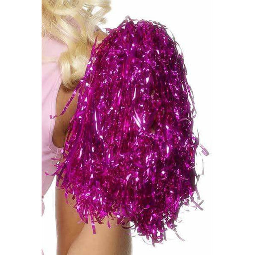 Metallic Pink Pom Poms