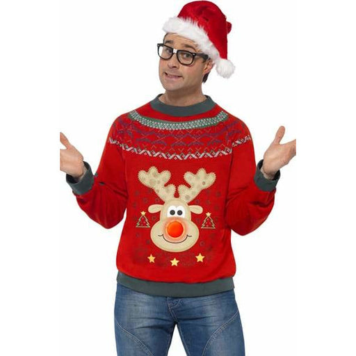 Reindeer Light Up Christmas Jumper