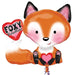 Foxy Valentine Supershape Foil Balloon