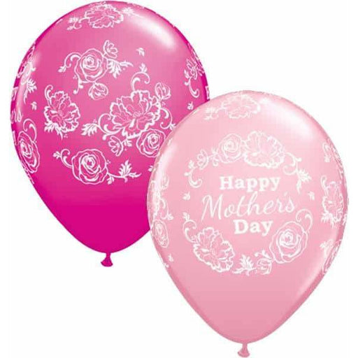 Mothers Day Floral Damask Latex Balloons 25ct