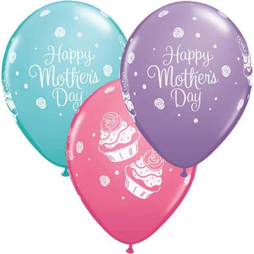 Mothers Day Cupcakes Latex Balloons 25ct