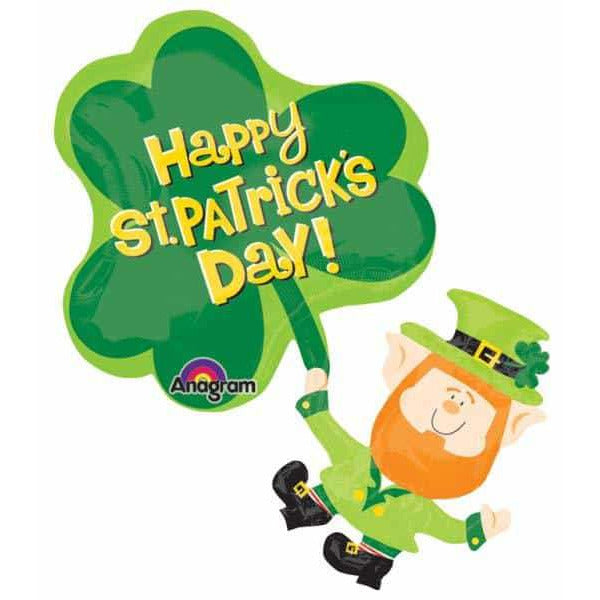 Leprechaun And Shamrock St Patricks Supershape Balloon