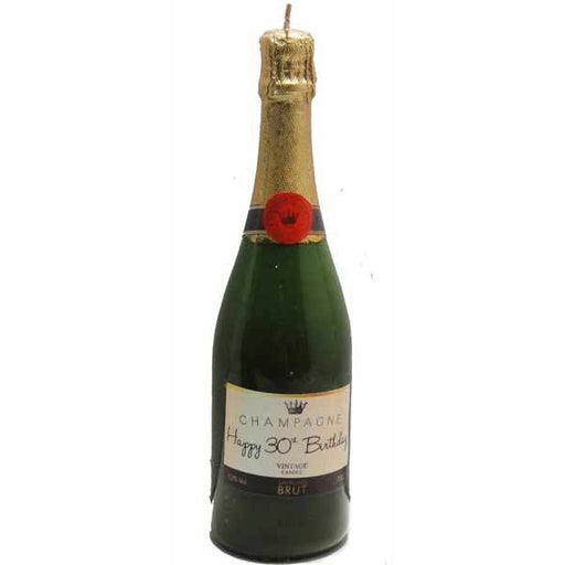 Happy 30th Birthday Champagne Bottle Candle